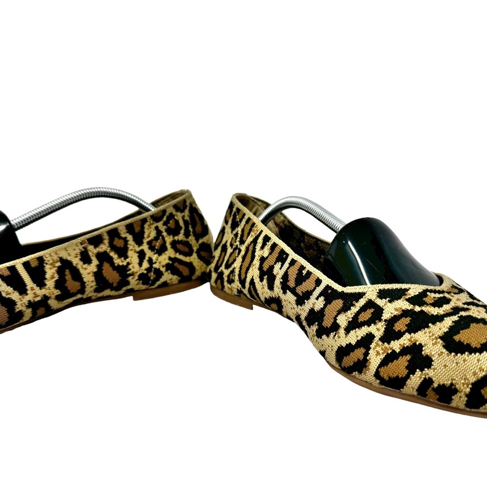 Skechers Cleo Claw Some Leopard Knit Ballet Flats Brown Tan Black Size 9.5 - Picture 7 of 11